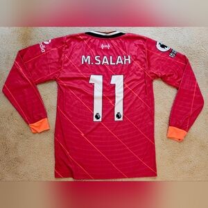 2019/2020 Mohammed Salah #11 Liverpool FC Long Sleeve Jersey.